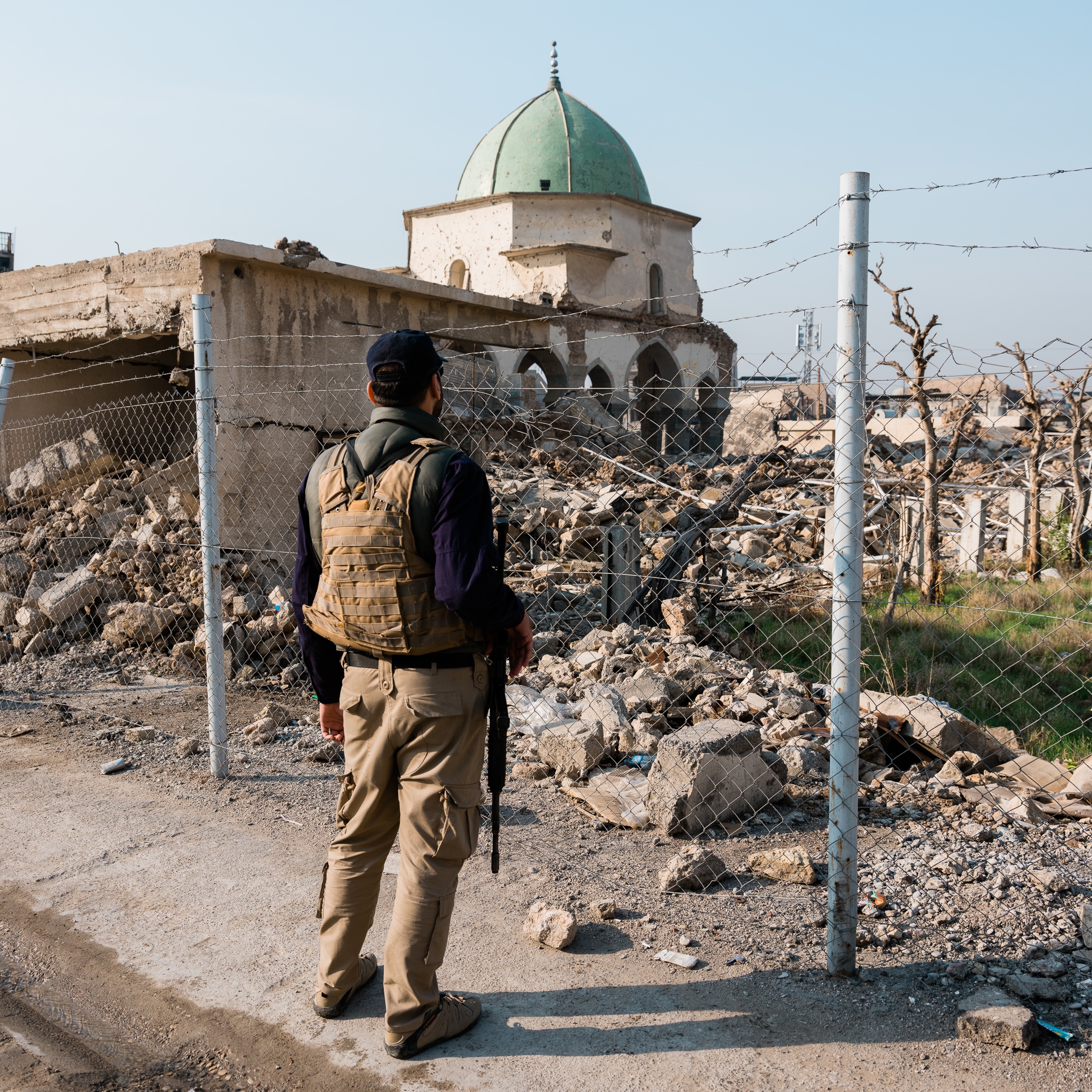 Security guard in Mosul, Iraq.